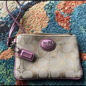 Authentic small Coach wristlet